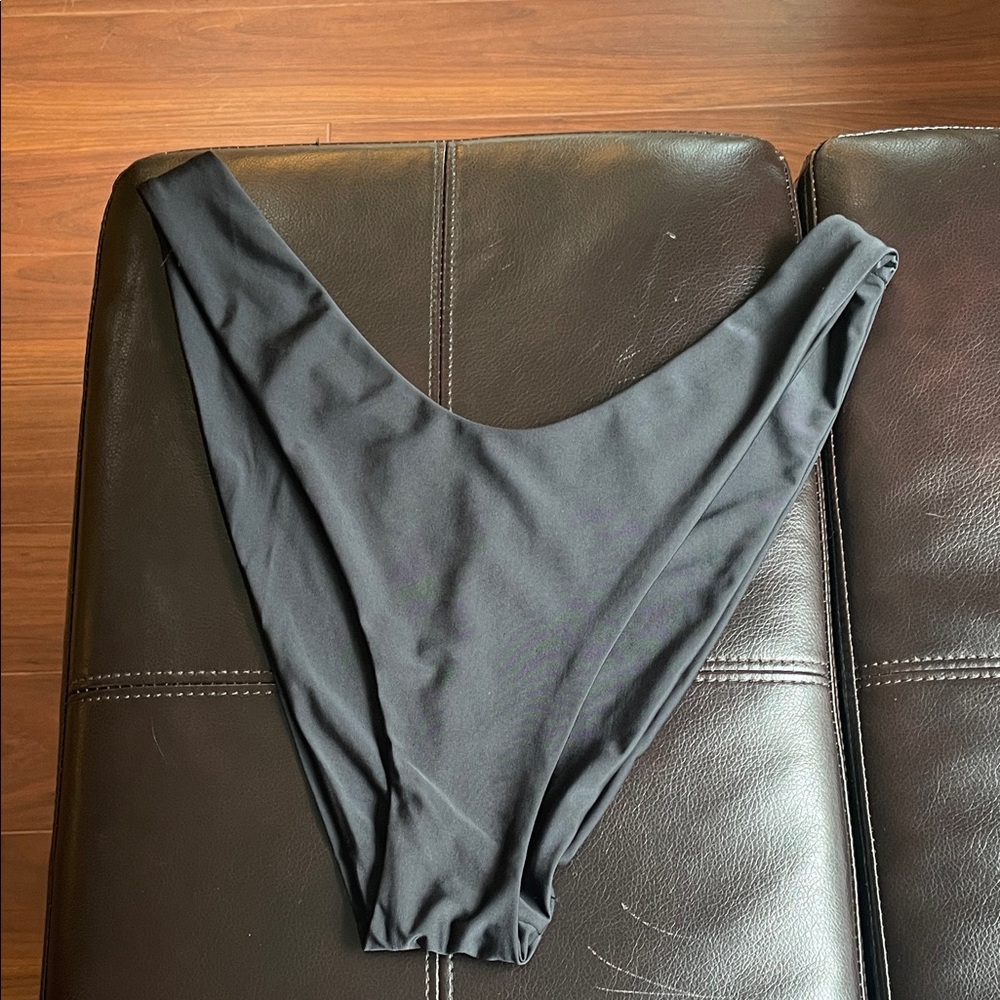 Aerie Black High-Waisted Cheekier Bikini Bottom